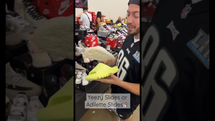 Yeezy Slides or Adilette Slides🤷🏽 #sneakers #sneakerhead #shorts #hypebeast #adidas #yeezy