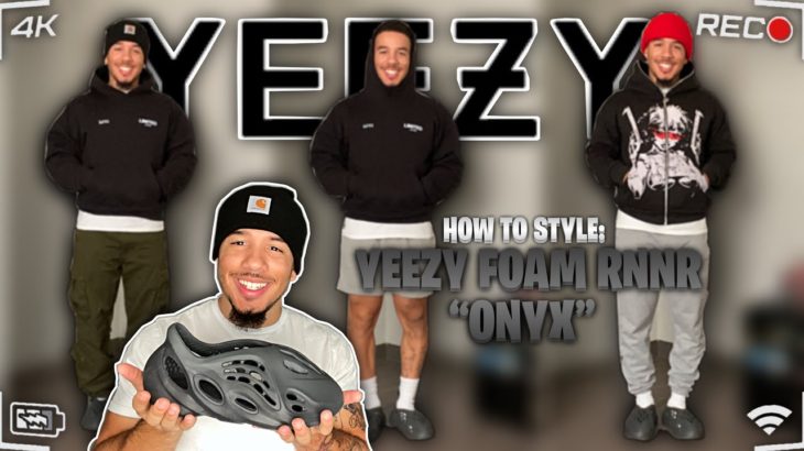 HOW TO STYLE: Adidas Yeezy Foam Runner “ONYX” 🔥 *1 shoe, 3 outfits*