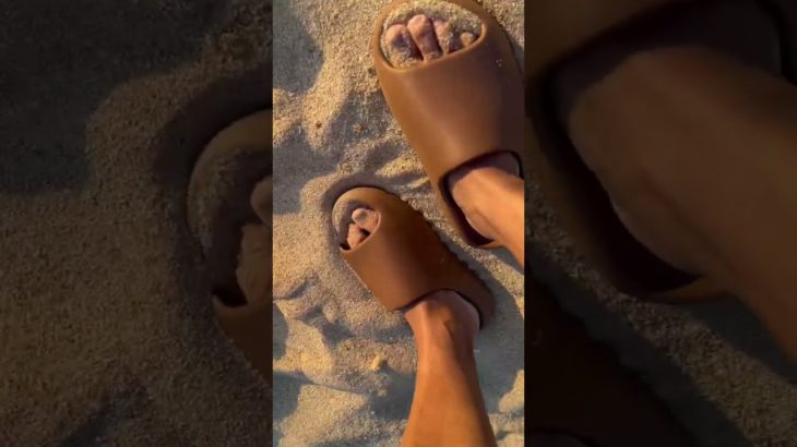 I’m never wearing yeezy slides at the beach again because this is why