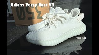 Adidas YEEZY Boost V2 White Shoes Review & On Foot
