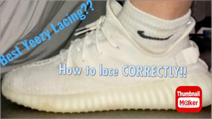How to lace Yeezy 350v2 + on foot review!!