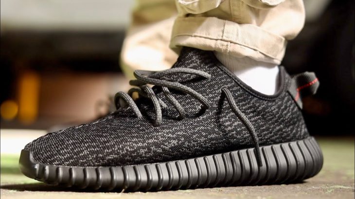 Adidas Yeezy 350 boost Pirate Black 2023 On Foot