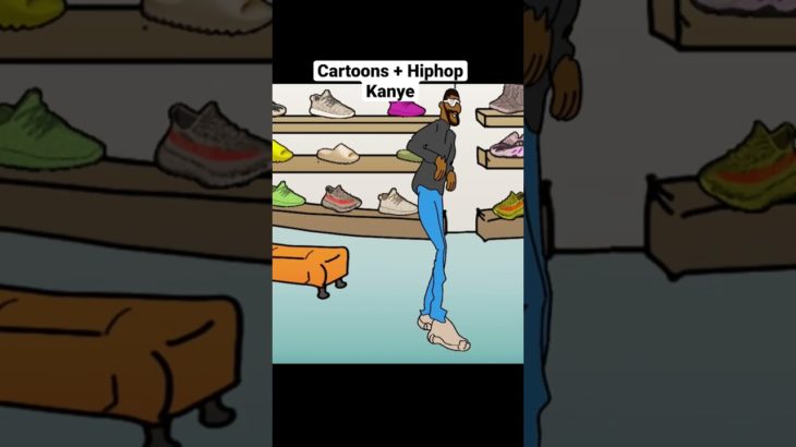 Cartoons into Hiphop Artist, Kanye #animation #newmusic #kanyewest #yeezy #shortsusa #shorts