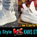 How To Lace KAWS Style 🔥 How To Lace Up Your Adidas Yeezy ! TUTORIAL ! Shoes Style #yeezy #howto