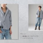 マシュー　播州織ドビーストライプのシャツジャケット　Shop by BASCO