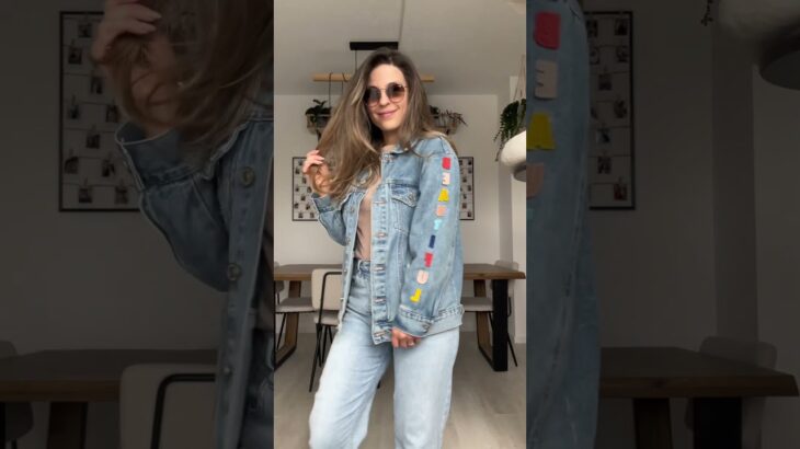 DIY DENIM JACKET WITH PATCHES FROM H&M #fashion #shorts