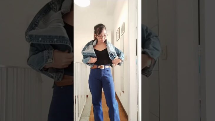 How to Crop your Denim Jacket , Fashion Tips #youtubeshorts #hackstyle #summeroutfit