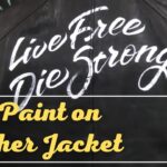 Sign Paint on Lather Jacket レザージャケットにサインペイント