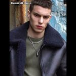 Denny&Dora Men’s Shearling Jacket Black Natural Shearling Leather Coat Warm Sheepskin Coat