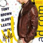 BROWN SLIMFIT LEATHER JACKET IN USA,  CANADA, GERMANY, FRANCE | #usa #bestseller #bomberjackets