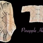 Crochet Short Sleeve Hexagon Jacket with Pinapple Motive (adjustable size)￼ part1 🌴