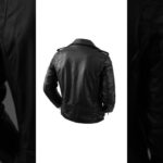 Genuine cowhide leather jacket men’s motorcycl