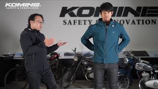 KOMINE コミネ　商品説明 JK-163 バイク用フルプロテクションジャケット クールドライ生地採用 CE規格プロテクター　山下晃和さんと解説