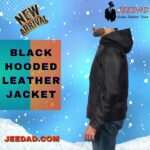Black Hooded Leather Jacket IN USA,  CANADA, GERMANY, FRANCE #ytshorts #fashion #usafashion #usa
