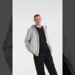 H&M | Men’s Shiny Water Repellent Windbreaker Jacket White