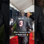 Iverson rocking the Dwayne Wade suit jacket to present him into the HOF 💯