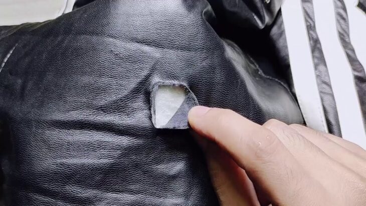 How to repair a hole in a faux leather jacket in a simple and easy way