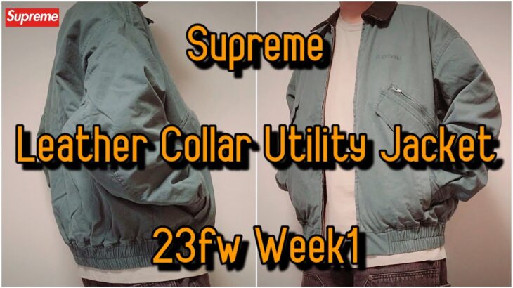 Supreme Leather Collar Utility Jacket 23fw Week1 シュプリーム レザー カラー ユーティリティ ジャケット