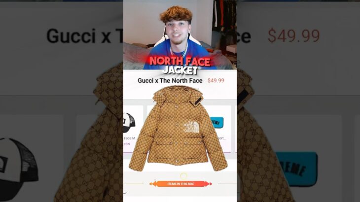 Unboxed a GUCCI x NORTH FACE JACKET 😱🔥 #shorts