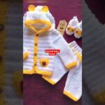 crochet baby #dress  jacket .cap pajama . with shose by #azmah  creation