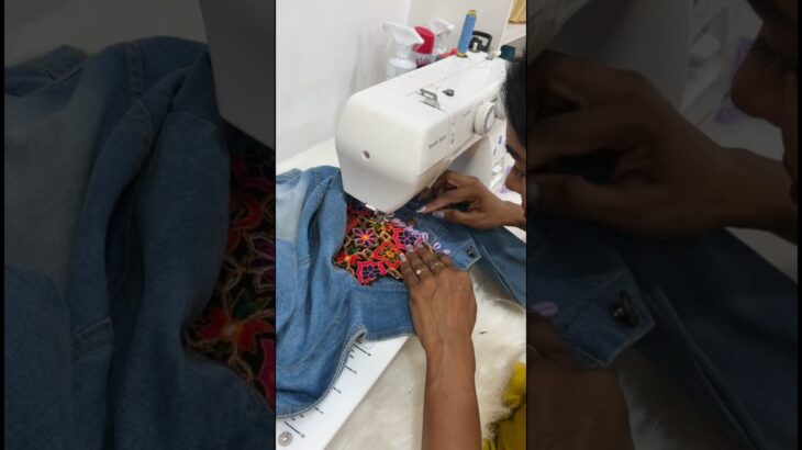 DIY denim jacket for this Navarathri ✨ #shortsvideo #grwm #sewingforbeginners #trending #fashion