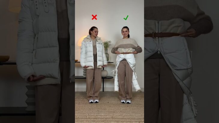 EASY JACKET HACK TO CROP EVERY JACKET PERFECTLY 🤯 Save for later & hit the + for daily #styling