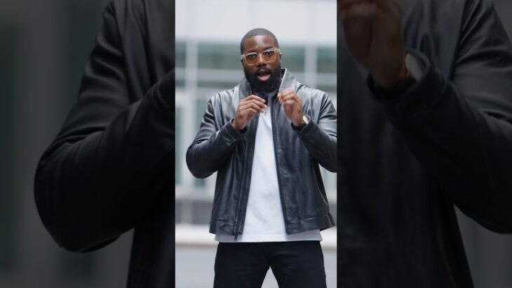 Every Man Should Own A Black Leather Jacket | Chris Kabeya #shorts