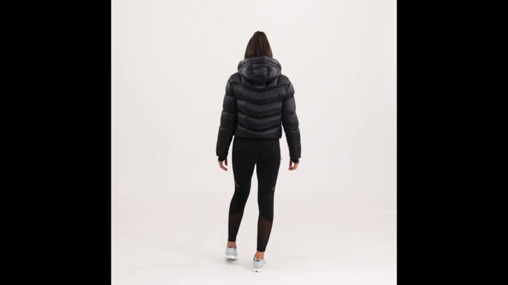 MONTERRAIN | Women’s Shiny Everest Down Puffer Jacket Hooded Wetlook Black | Footasylum
