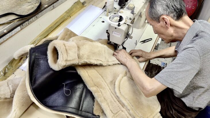 Process of Making Excellent Sheepskin B3 Bomber Jacket by Seasoned Korean Leather Master