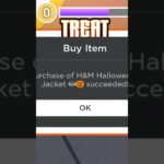Sniping H&M Halloween Puffer Jacket #roblox #shorts #fyp
