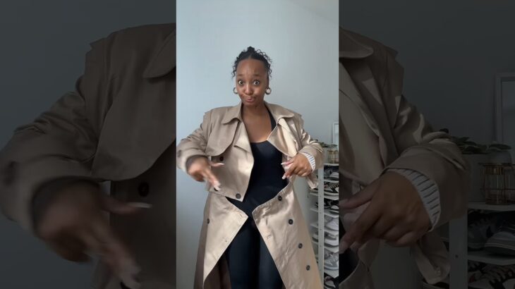 Transforming my trench coat into a crop jacket | trench coat styling 🧥🍂🤌🏾