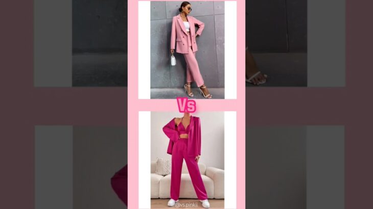 pale pink vs dark pink jacket suit coat hoodie challenge💗which one?#vschallenge #youtubeshorts #suit