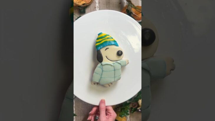puffer jacket snoopy cake! 🥹 #snoopy #charliebrown #cake #shorts