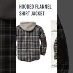 Checkered hooded flannel shirt jacket for Legendary Men’s  #jacket
