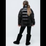 PUMA | Shiny STYLE DOWN Winter PUFFER Jacket Glossy Wetlook Black Women | NELLY