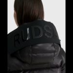 RUDSAK | Shiny JOELLE X HERITAGE LEATHER DOWN PUFFER Jacket Hooded Black Women