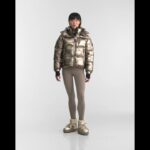 RUDSAK | Shiny MAVE GLOSSY DOWN PUFFER Jacket WITH HOOD Metallic Ivory Camo Women