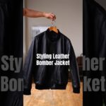 Styling Leather Bomber Jacket #outfitideas