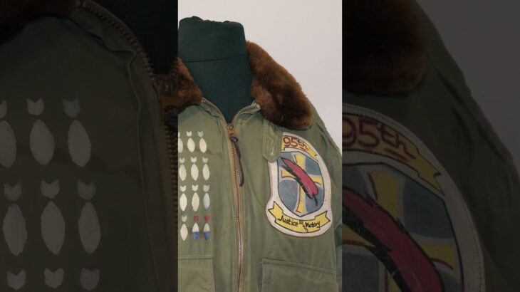 Check out this amazing B-10 Bomber Jacket in the Air Zoo’s collection! #ww2 #history #aviation