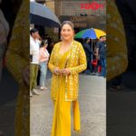 Madhuri Dixit looks GORGEOUS in a yellow saree & jacket 😍 #shorts #madhuridixit #spotted