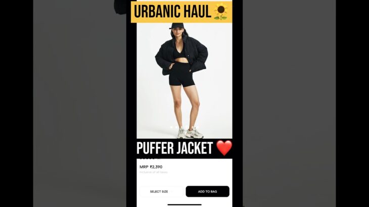 Urbanic puffer jacket🩷||#shorts #urbanic #jacket #youtubeshorts #unboxing