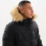 ZAVETTI CANADA | Shiny Kostelli Faux Fur Hooded Parka Jacket Black Men | Sustainable | FootAsylum