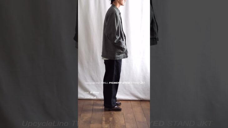 [ COMING SOON ] Linen Cotton Twill Pigment Dyed Stand Collar Jacket