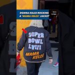 Donna Kelce rocking a ‘Mama Kelce’ jacket at the #SuperBowl in Vegas 🤗 #nfl