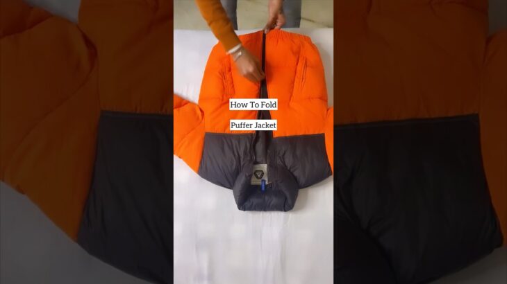 How to pack a puffer jacket for travel | How To fold puffer jacket | How To fold Fluffy jacket #fold