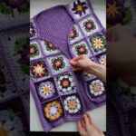 Жилетка из бабушкиных квадратов #crochetshorts ##crochet #square #grannysquare #jacket #shorts