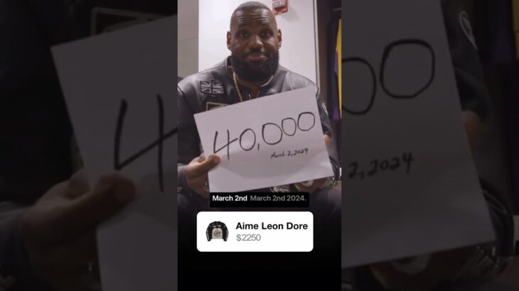 LeBron James celebrated reaching 40,000 career points in $2,250 jacket by Aime Leon Dore x Vanson Le