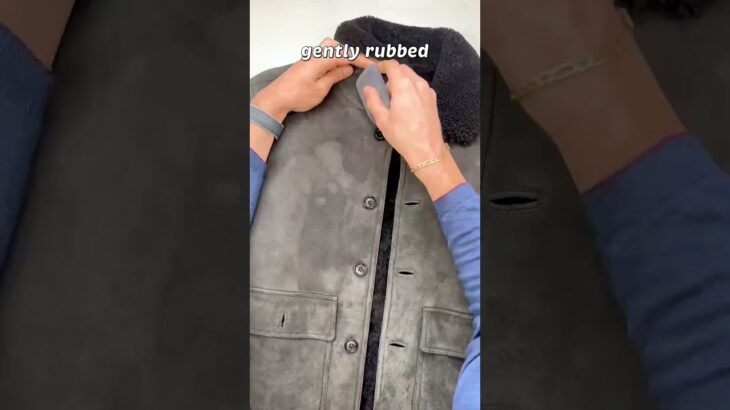 Water Stained $5,500 Ralph Lauren Purple Label Suede Jacket Cleaning