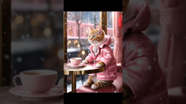 pink jacket cat 💝💝💞😺 #cat #cute #shorts #subscribe