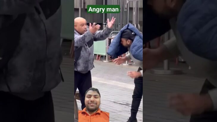 joker threw jacket into angry man #funny #shortsvideo #prank